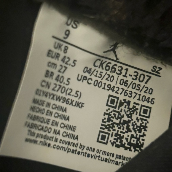 Jordan 5 Retro SE Oregon size 9 CK6631-307 2020 PRE-OWNED - Picture 9 of 9